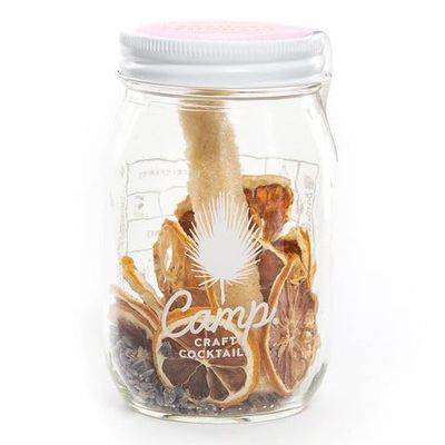 Camp Craft Cocktail Mix - Lavender Lemonade | Premium Drink Mixer Infusion Kit with Dehydrated Fruit, Herbs and Vegan Sugar |16 oz Glass Jar Mixer for Cocktails, Margaritas, and Mocktails - Serves 8