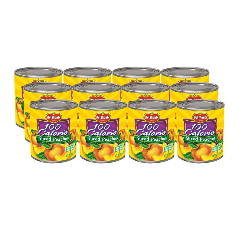 Del Monte Canned Sliced Peaches in Extra-Light Syrup, 8.25 Ounce (Pack of 12)