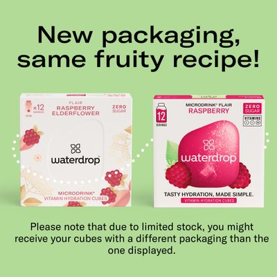 Waterdrop Hydration Cubes, 4 Flavor Variety Pack, Vitamin C, E, B1, B3, B6, B7 &amp; Electrolyte Drops for Still &amp; Sparkling Water, On The Go, Low Calorie, Zero Sugar, Gluten Free, Non GMO, Vegan, 48 CT