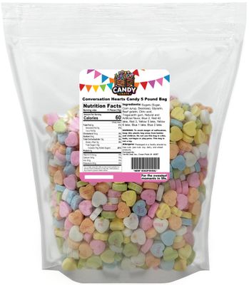 Candy Crate Conversation Hearts Candy 5 Pound Bag