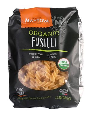 Mantova Italian Organic Spirali Pasta - 100% Durum Semolina Organic Rotini - 16 Oz (Pack Of 6) - Product Of Italy