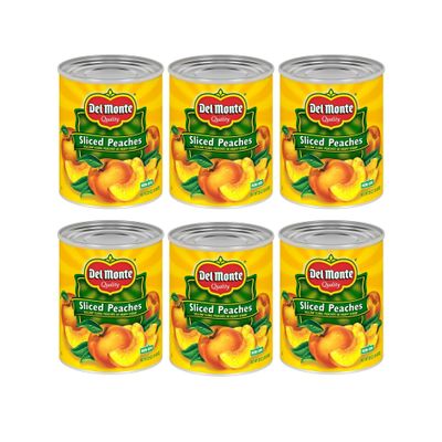 Del Monte Canned Sliced Yellow Cling Peaches in Heavy Syrup, 29 Ounce (Pack of 6)