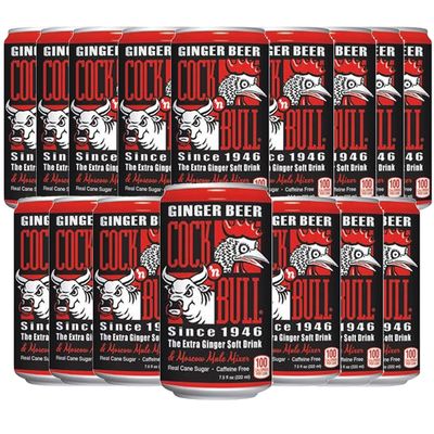 Cock n Bull Ginger Beer 16 Pack 7.5oz Soda Cans - Ideal Mixer for Cocktails, Mocktails, and Bartenders - Premium Quality for Perfect Mixed Drinks - Refreshing Flavor Profile- Made In USA