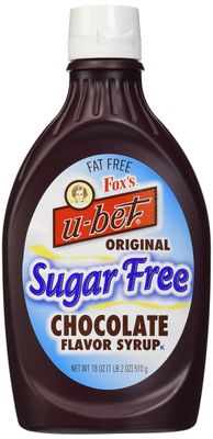 Fox&#39;s U-Bet Original Sugar Free Chocolate Flavor Syrup, 18 oz
