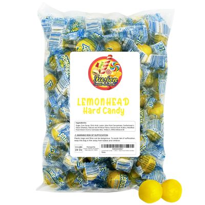 Lemonhead Candy - 1.5lb Bulk Bag, Individually Wrapped Original Lemon Head Hard Yellow Candies - The Perfect Candy For Parties, Movie Nights And Snacking