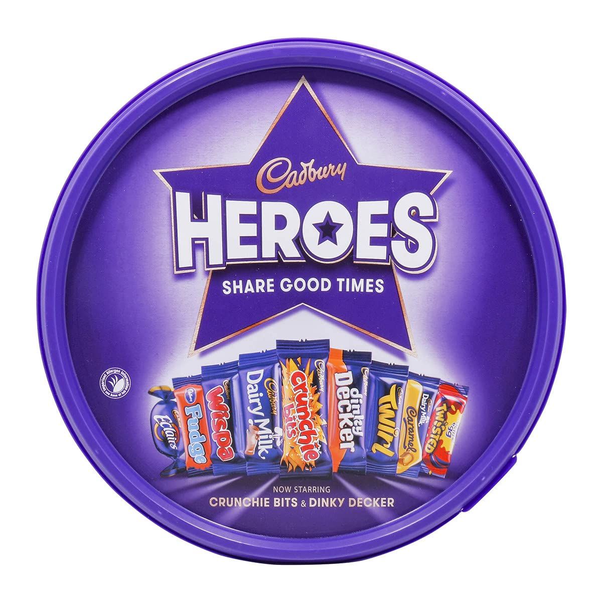 Cadbury Heroes Tub 550g Chocolate Candy Bar