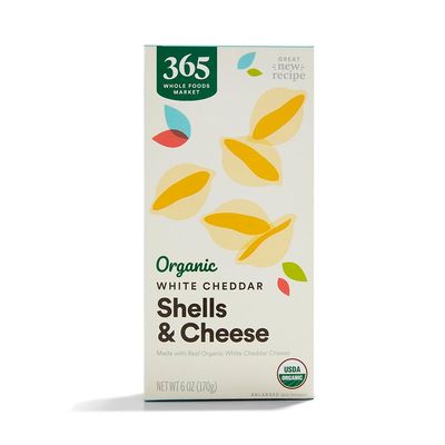 365 by Whole Foods Market, Macaroni And Cheese White Cheddar Shells Organic, 6 Ounce