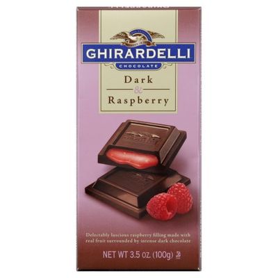 Ghirardelli Chocolate Dark Chocolate With Raspberry Filling, 3.5-Ounces Packages (Pack of 12)