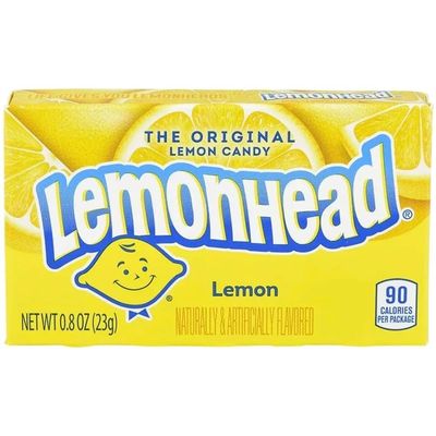 Lemonhead Hard Lemon Candy, 0.8 Ounce Treat-Size Theater Candy Boxes (Pack of 24)