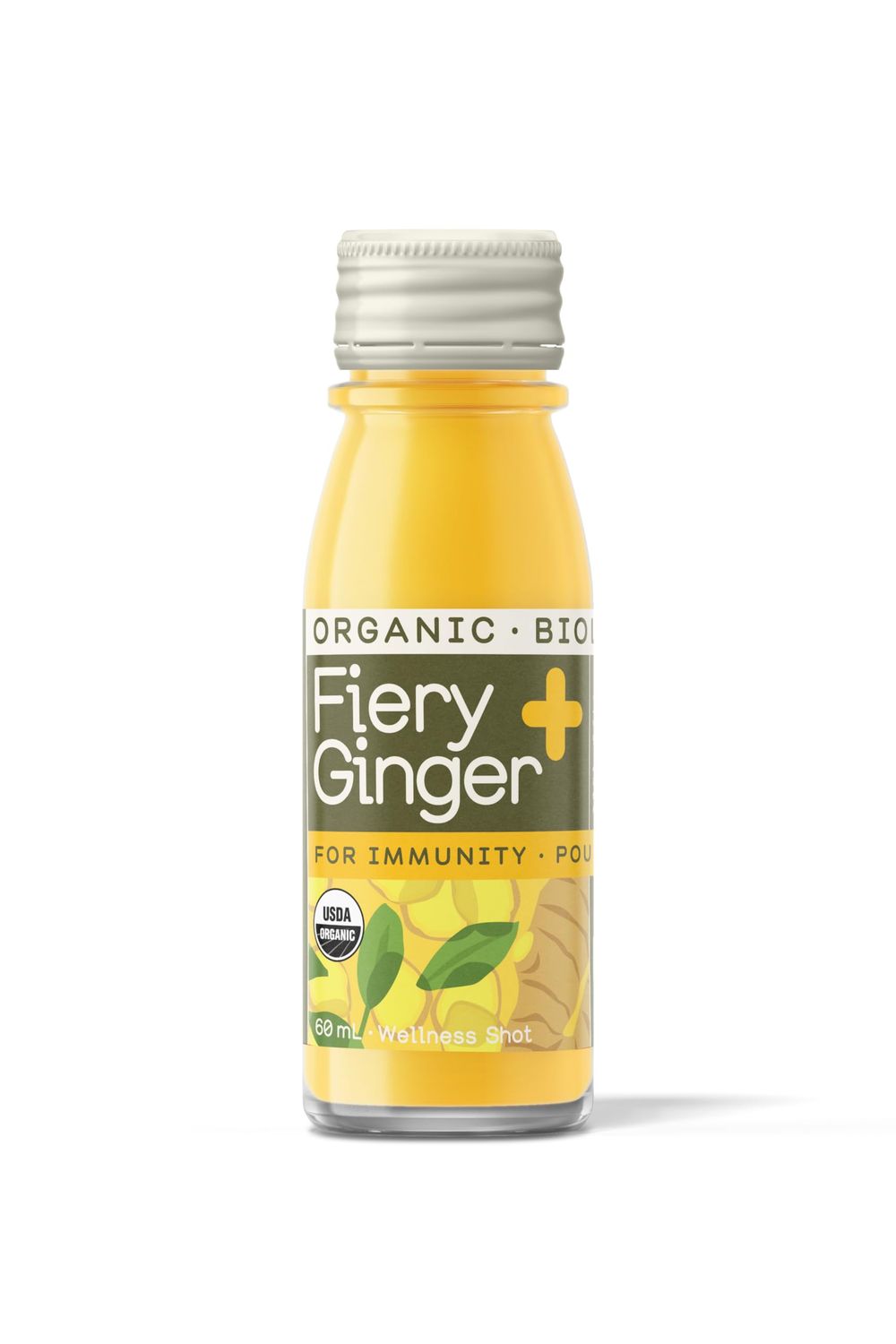 Greenhouse Juice Organic Fiery Ginger Wellness Shots 12-Count 60ml Glass Bottles, Vegan &amp; Gluten-Free