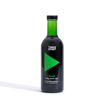 Three Spirit Non-Alcoholic Alternative Spirit - The Elixir, 50cl | Adaptogens, Cacao, Damiana &amp; Lion&#39;s Mane | Active Botanical, Gluten Free &amp; Vegan Drinks