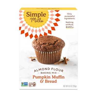 Simple Mills Almond Flour Baking Mix, Pumpkin Muffin &amp; Bread Mix - Gluten Free, Plant Based, Paleo Friendly, 9 Ounce (Pack of 1)