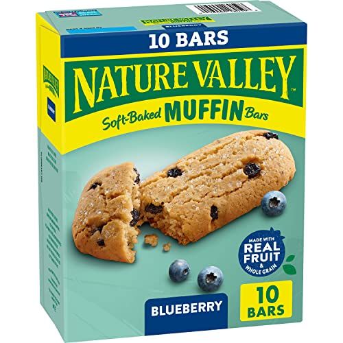 Nature Valley Soft-Baked Muffin Bars, Blueberry, Snack Bars, 10 Bars, 12.4 OZ