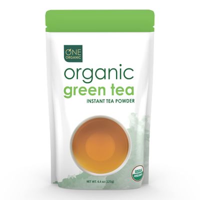 ONE ORGANIC Instant Tea Powder (Green) - 4.4 oz. - 125 Servings - USDA Certified Organic - 100% Pure Tea - Instant Hot or Iced Tea - Unsweetened