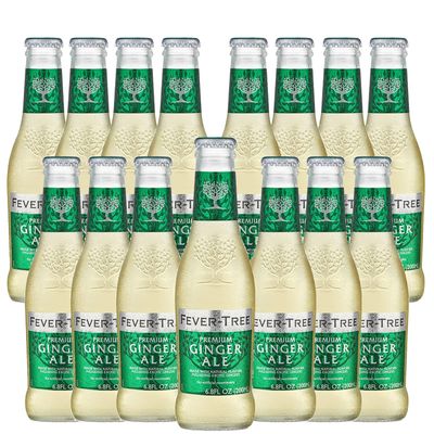 Fever Tree Premium Ginger Ale - Premium Quality Mixer and Soda - Refreshing Beverage for Cocktails &amp; Mocktails 200ml Bottle