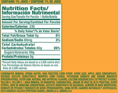 Peafiel Naranjada Mineral Spring Water, 20.3 Fluid Ounce Bottle (Pack of 12)