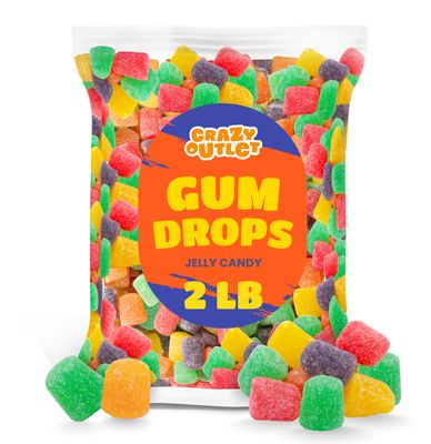 Christmas Gum Drops Old-Fashioned Fruit Jelly Candy, 2 Pound Bag