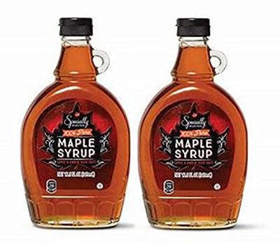 Specially Selected 100% Pure Maple Syrup Grade A Amber Color, Rich Taste 12.5fl oz 370ml (Two Bottles)