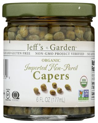 Jeffs Naturals Garden Organic Imported Non Pareil Capers, Gluten Free, Non GMO, 6 Ounce (Pack of 6)