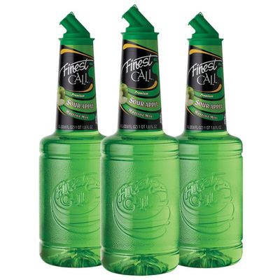 Finest Call Premium Sour Apple Martini Drink Mix, 1 Liter Bottle (33.8 Fl Oz), Pack of 3