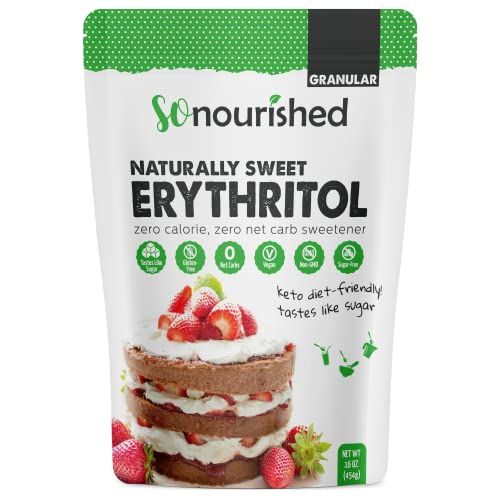 Erythritol Sweetener Granular - Keto Sugar Substitute - 0 Calorie, 0 Net Carb, Non-GMO (1 lb / 16 oz)