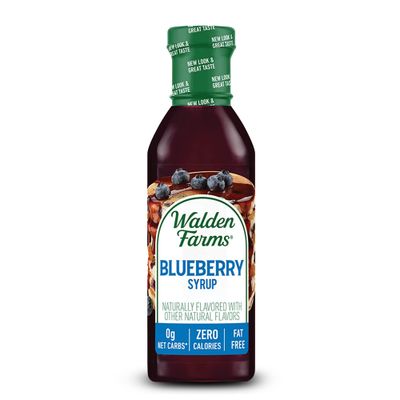 Walden Farms Blueberry Syrup - Sugar-Free, Calorie-Free, Low Carb, Keto-Friendly, Gluten-Free, Vegan Blueberry Syrup Alternative for Pancakes, Yogurt, Smoothies, 12 oz Bottle