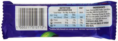 Kraft Terry's Milk Chocolate Orange Bar 40 G (Pack Of 36)