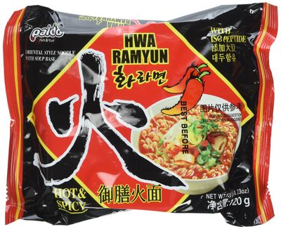 Paldo, Hwa Ramen Instant Noodles, 5 Count