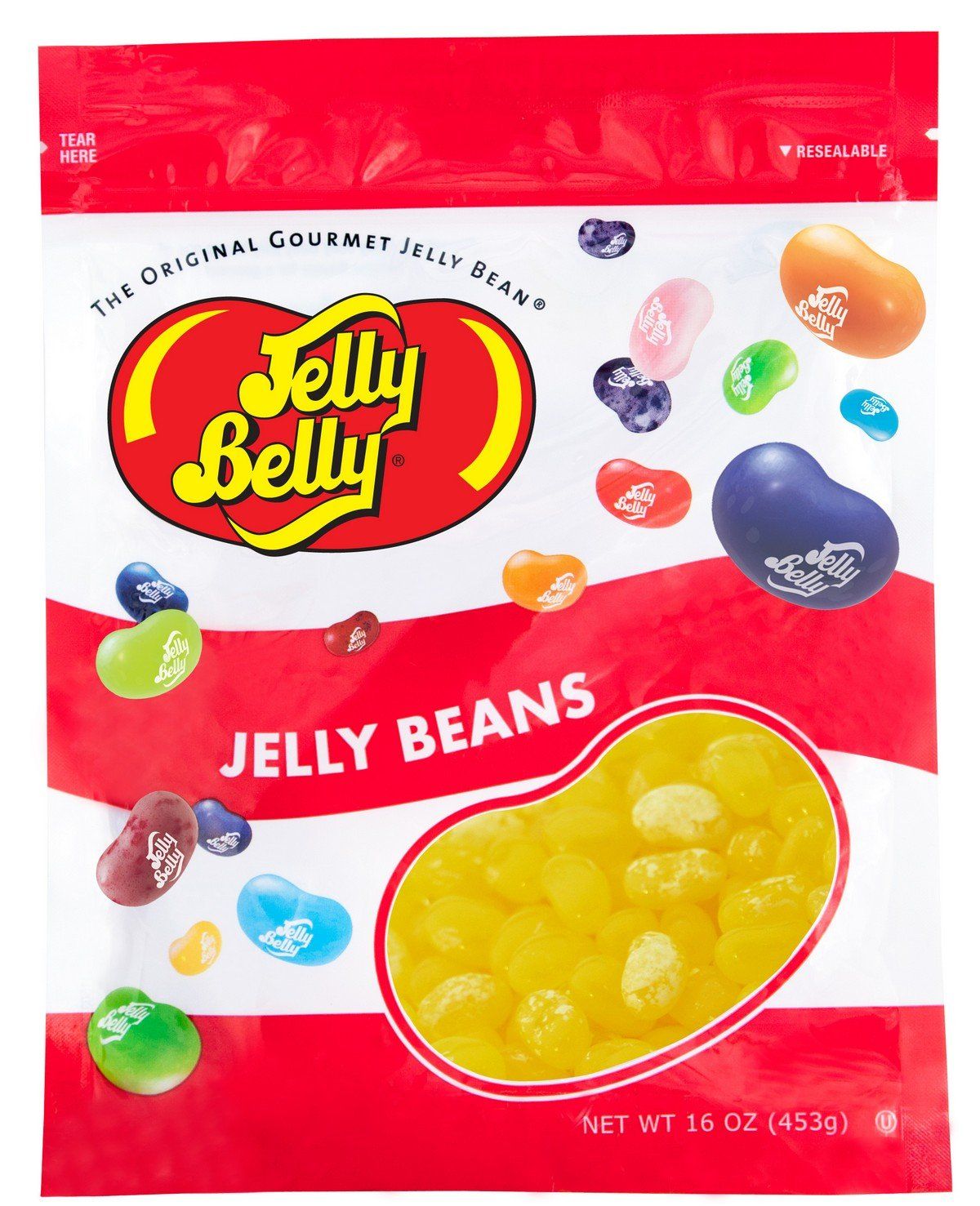 Jelly Belly Lemon Drop Jelly Beans - 1 Pound (16 Ounces) Resealable Bag - Genuine, Official, Straight from the Source