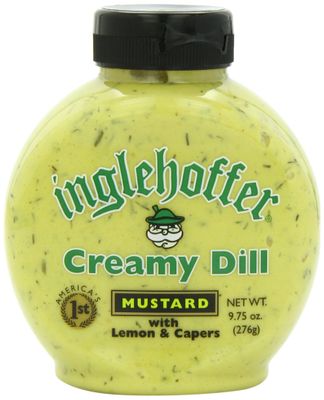 Inglehoffer Creamy Dill Mustard with Lemon &amp; Capers, 9.75 Ounce Squeeze Bottle (Pack of 6)