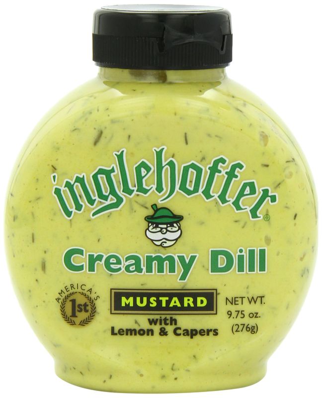 Inglehoffer Creamy Dill Mustard with Lemon &amp; Capers, 9.75 Ounce Squeeze Bottle (Pack of 6)