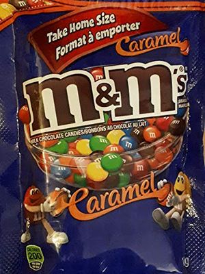 M&amp;M&#39;s Caramel Milk Chocolate Candies, 185g/6.5oz Bag, (Imported from Canada)