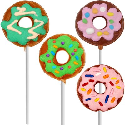Fruidles Party Fun Donut Lollipops Variety Vanilla Flavor Party Suckers Perfect Donut Party Favors For Your Donut Birthday Party (12-Pack