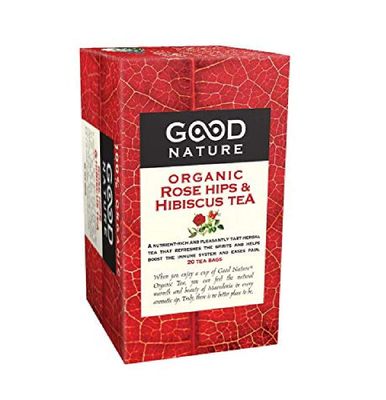 Good Nature Organic Rose Hips &amp; Hibiscus Tea, 1.76 Ounce