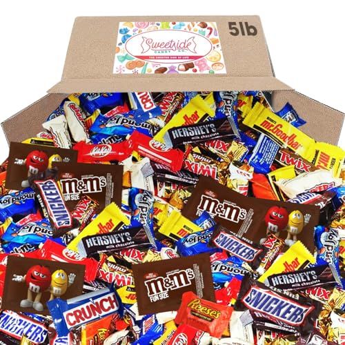 Chocolate Candy Variety Pack - Assorted Bulk Chocolate Mix - Movie Night Supplies, Gift, Snack Food Gift, Office Candy Assortment- Gift Bag for Birthday Party, Kids, College Students &amp; Adults (5 LBS)