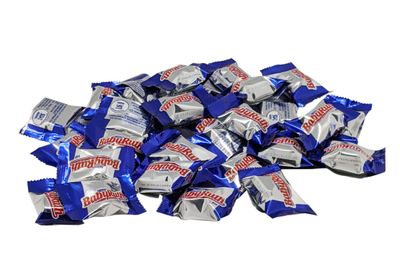 Baby Ruth Fun Size Candy Bars - 1LB Resealable Stand Up Bulk Bag (approx. 35 pieces) - Milk Chocolate, Caramel, and Peanut Candy - Individually Wrapped Bulk Chocolate Candies