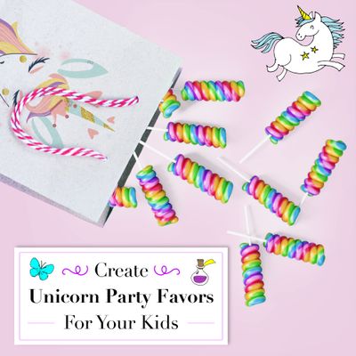 Unicorn Lollipops Individually Wrapped 20pk- Unicorn Party Favors - Unicorn Candy For Unicorn Goodie Bags - Rainbow Candy For Rainbow Party Favors & Unicorn Birthday Decorations