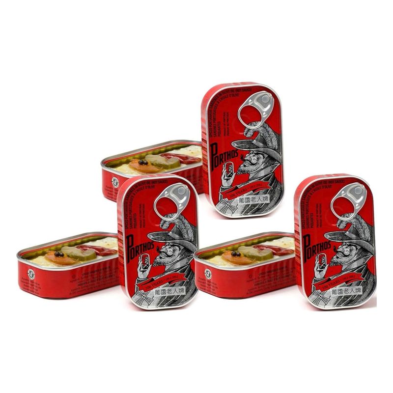 Spiced Sardines in hot olive Oil 3 tins x 125 g, Porthos / Portugal