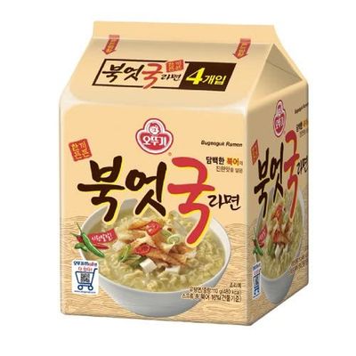 Korean Famous Traditional Hangover Unique Tasty Dried Pollack Ramen Easy to Cook Not Spicy Nutritious Instant Noodles Food (110g x 4 Pack)