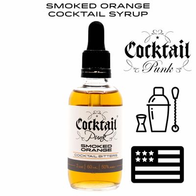 CocktailPunk Cocktail Bitters Small Batch Craft - Made in USA Using All Natural Organic Non GMO Fruits and Spices. (Smoked Orange)