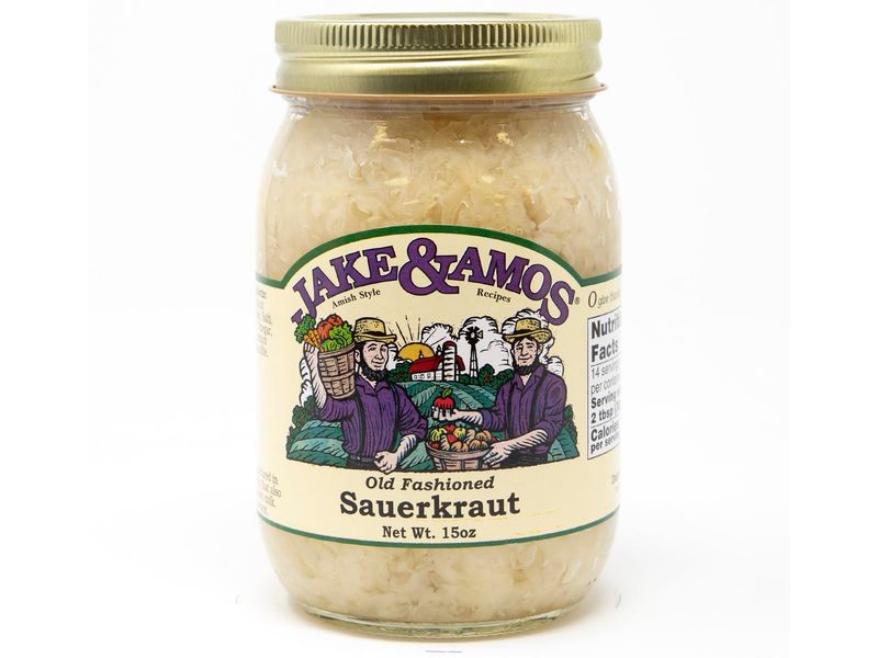 Jake &amp; Amos Old Fashioned Sauerkraut / 2-15 Oz. Jars