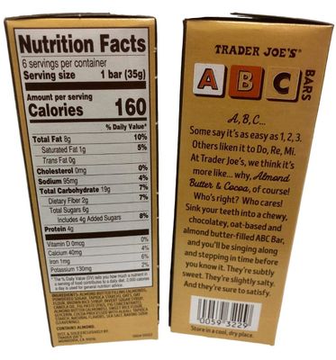 Trader Joe's - ABC Bars 6-1.2 OZ(35g) Bars - 2-PACK