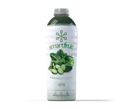 Smartfruit Harvest Greens + Detox, 100% Real Fruit Pure, Non-GMO, No Additives, Vegan - 48 Fl. Oz