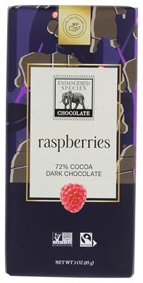 Endangered Species Chocolate Bar Grizzly Dark Raspberry, 3 oz