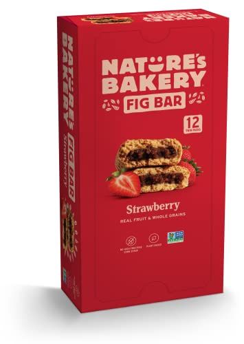 Nature&#39;s Bakery Whole Wheat Fig Bars, Real Fruit, Strawberry, 12 Twin packs