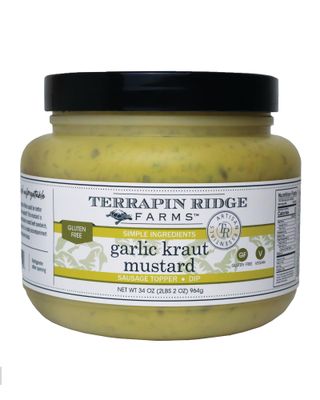 Terrapin Ridge Farms Garlic Kraut Mustard - One 34 Ounce Jar