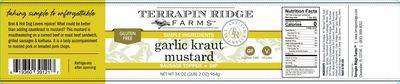 Terrapin Ridge Farms Garlic Kraut Mustard - One 34 Ounce Jar