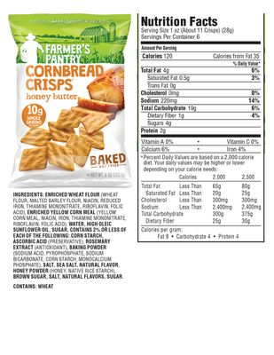 Farmer's Pantry Honey Butter Cornbread Crisps, Original, 6 Ounce (Pack of 2)