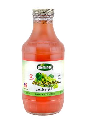 Shemshad Sour Grape Juice 16 Fl Oz - Persian Verjus (Abghooreh) Zesty &amp; Tart - Not from Concentrate, Perfect for Cooking &amp; Recipes - Kosher Certified, Proudly Made in USA - Natural