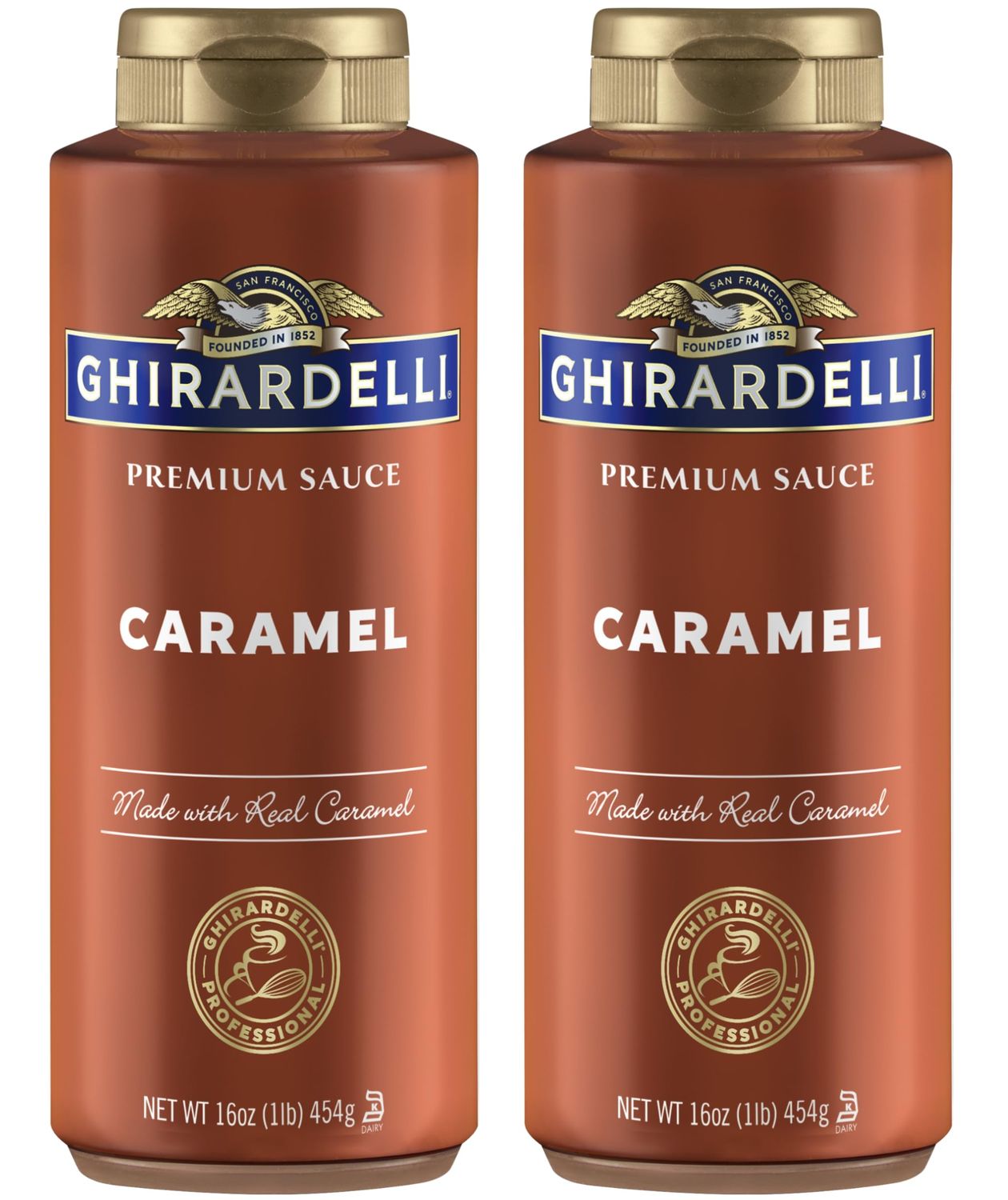 Ghirardelli Caramel Flavored Sauce 16 oz. Squeeze Bottle (Pack of 2)
